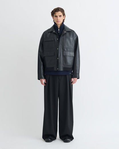 Zubin Regenerated leather jacket - Black | Nanushka