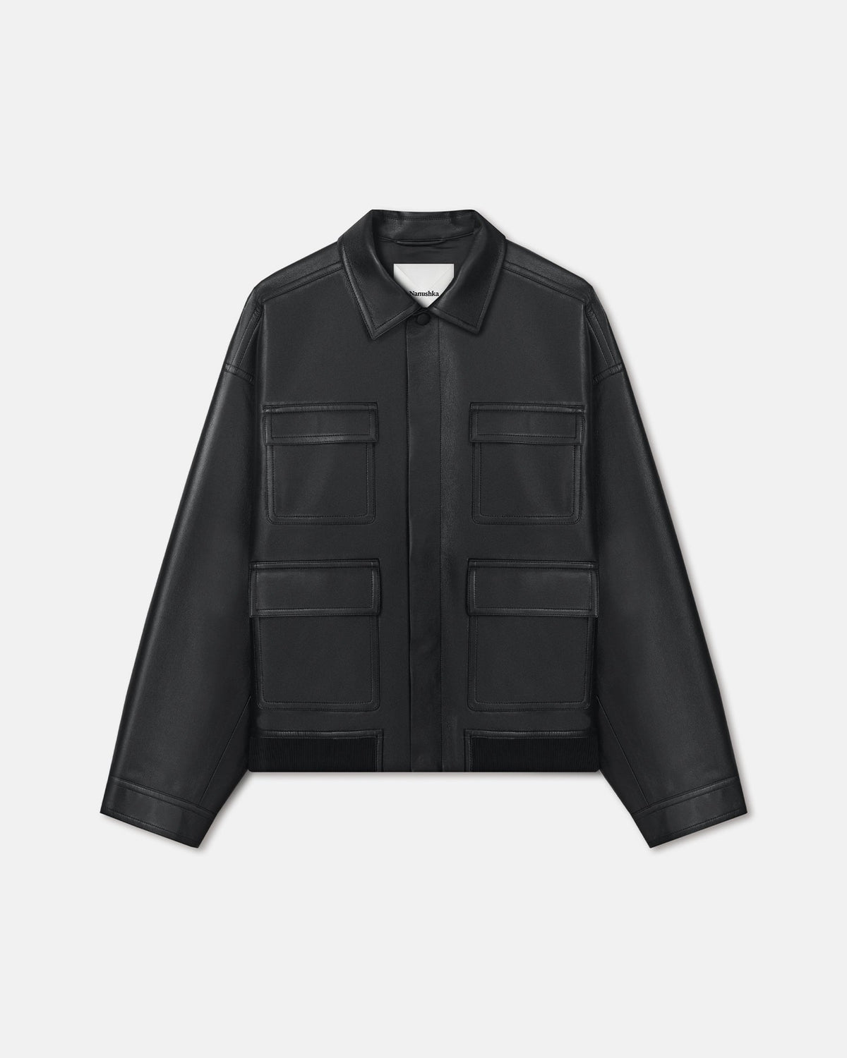 Zubin Regenerated leather jacket - Black | Nanushka