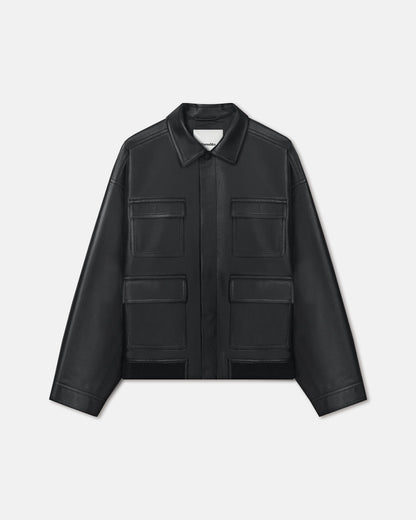 Zubin Regenerated leather jacket - Black | Nanushka