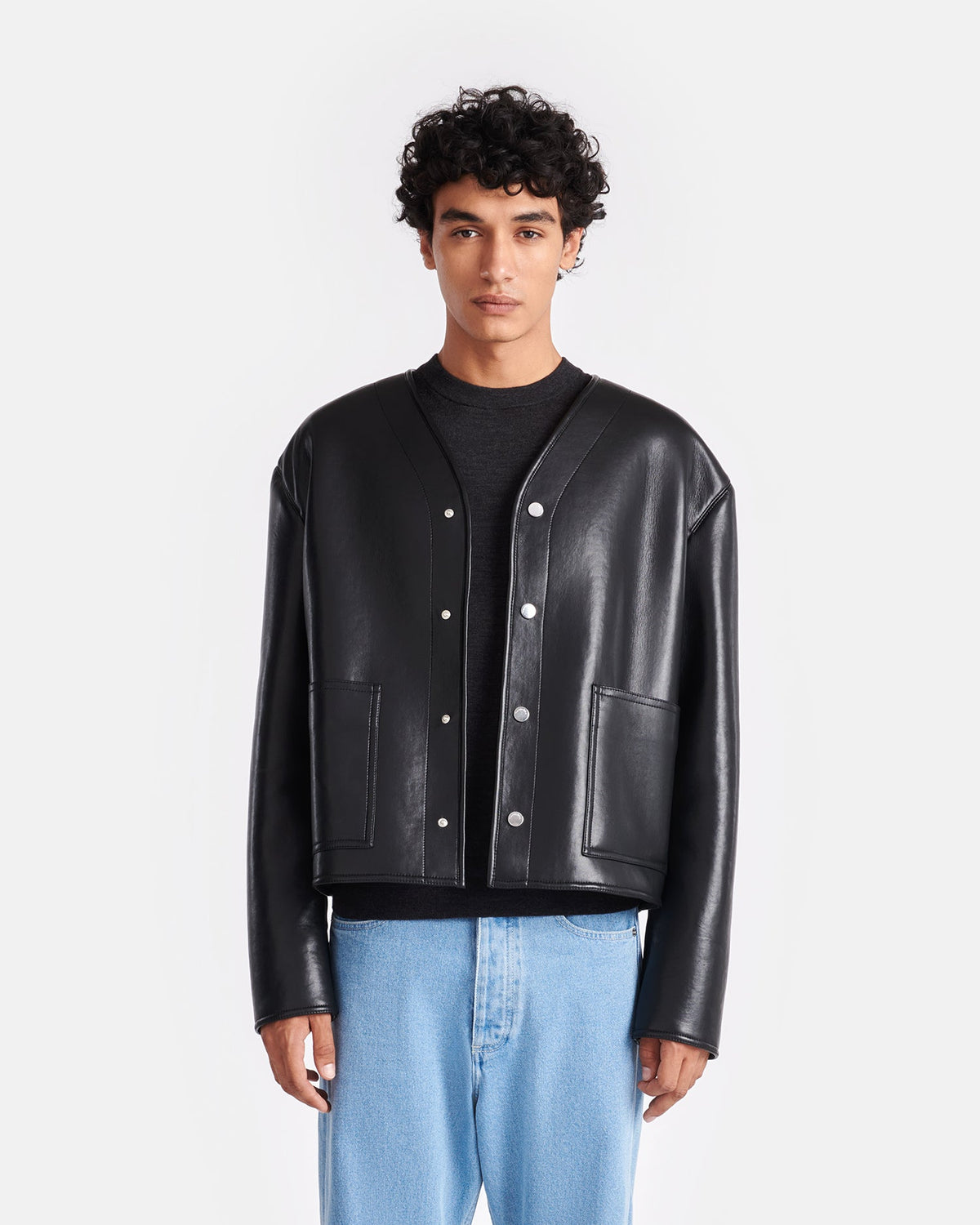 Vico Shearling jacket - Black Brown | Nanushka