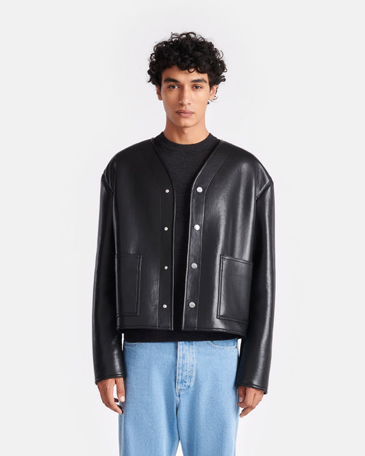 Vico Shearling jacket - Black Brown | Nanushka