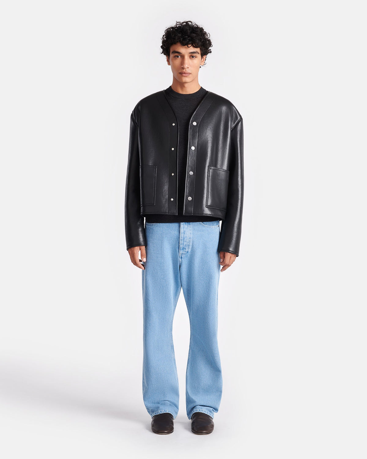 Vico Shearling jacket - Black Brown | Nanushka