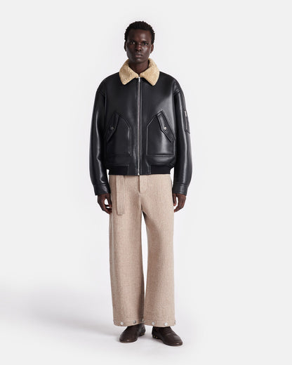 Lude Flight jacket - Cornstalk/Black | Nanushka