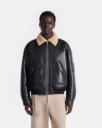 Lude Flight jacket - Cornstalk/Black | Nanushka