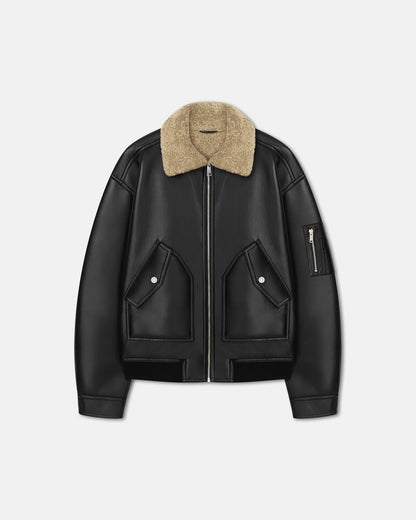Lude Flight jacket - Cornstalk/Black | Nanushka