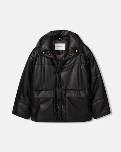 Hide Mens Okobor™ hooded puffer - Black | Nanushka