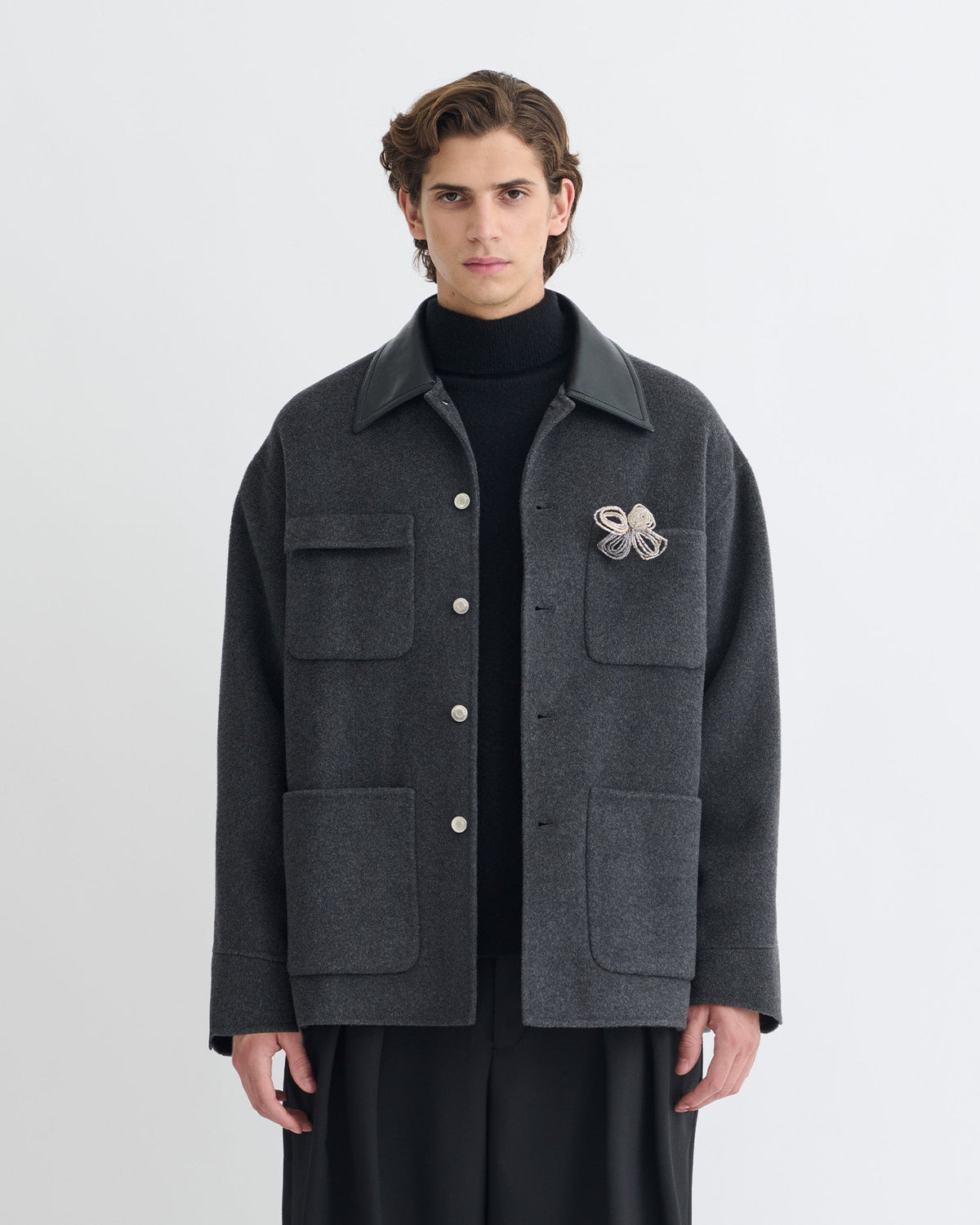 Camilo Jacket - Grey Melange | Nanushka
