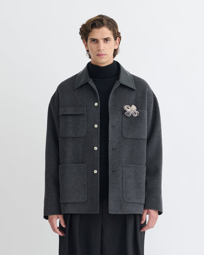 Camilo Jacket - Grey Melange | Nanushka
