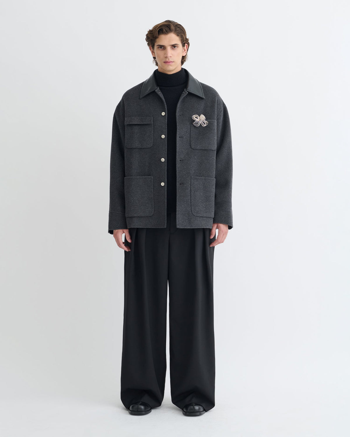 Camilo Jacket - Grey Melange | Nanushka
