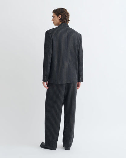 Anselm Double-breasted blazer - Black/Grey | Nanushka