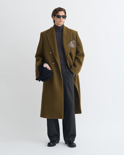 Zenin Double breasted coat - Wood | Nanushka