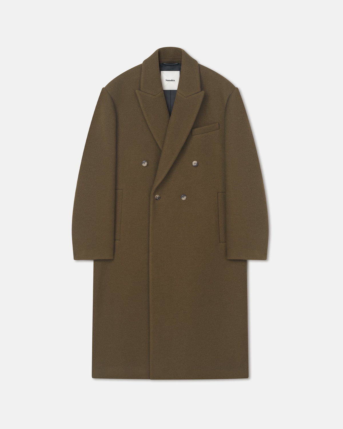 Zenin Double breasted coat - Wood | Nanushka