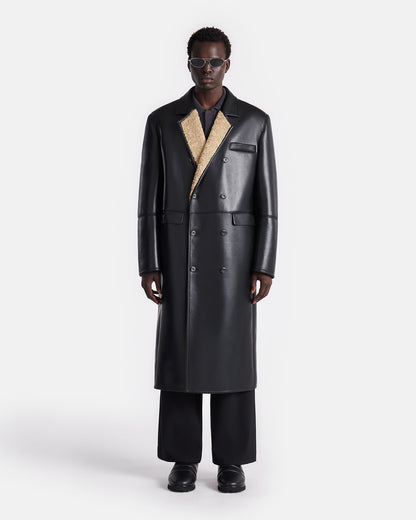 Sverre Coat - Cornstalk/Black | Nanushka