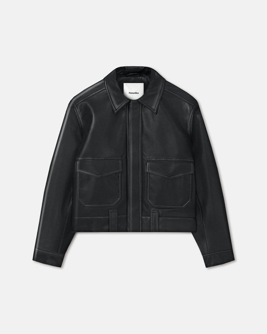 Ruben Regenerated leather jacket - Black | Nanushka