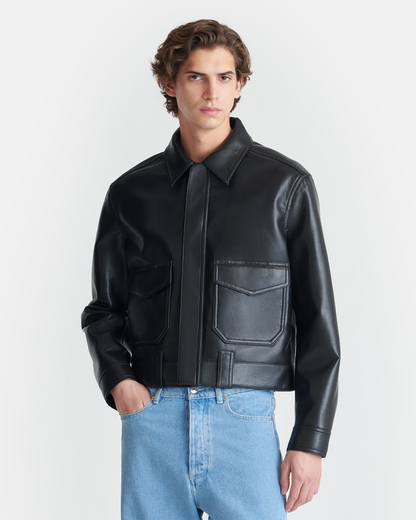 Ruben Regenerated leather jacket - Black | Nanushka