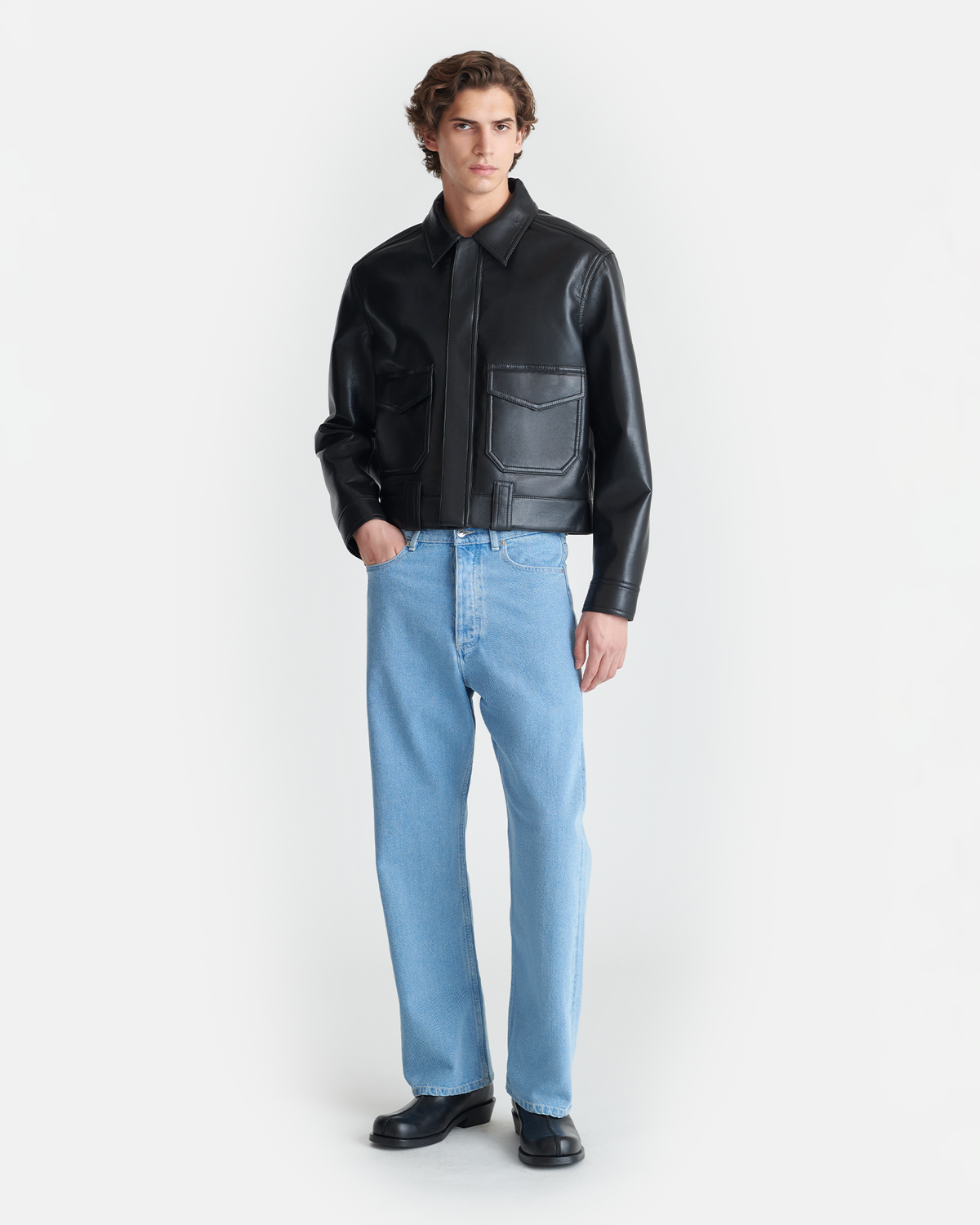 Ruben Regenerated leather jacket - Black | Nanushka