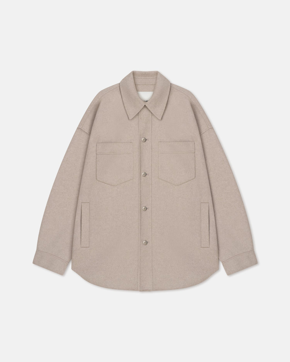 Martin Double Wool Overshirt - Stone | Nanushka