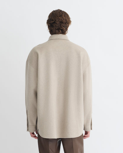 Martin Double Wool Overshirt - Stone | Nanushka