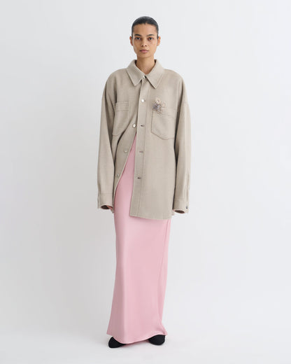 Martin Double Wool Overshirt - Stone | Nanushka