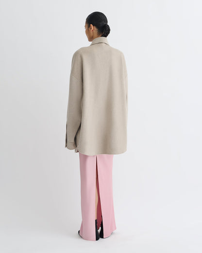 Martin Double Wool Overshirt - Stone | Nanushka