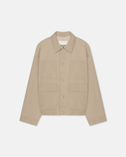 Zubin Tech Twill Jacket - Pebble | Nanushka