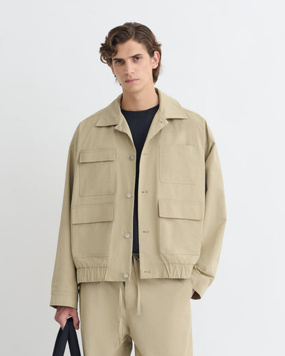 Zubin Tech Twill Jacket - Pebble | Nanushka