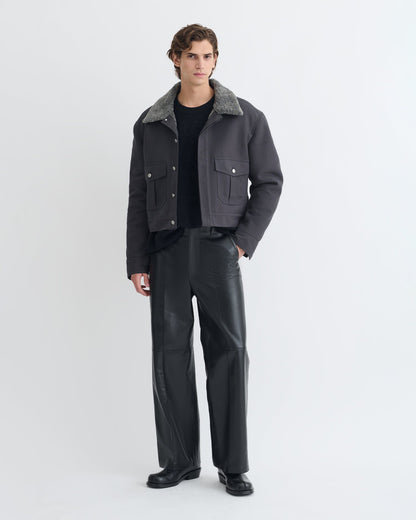 Nowell Wax Cotton Jacket - Graphite | Nanushka