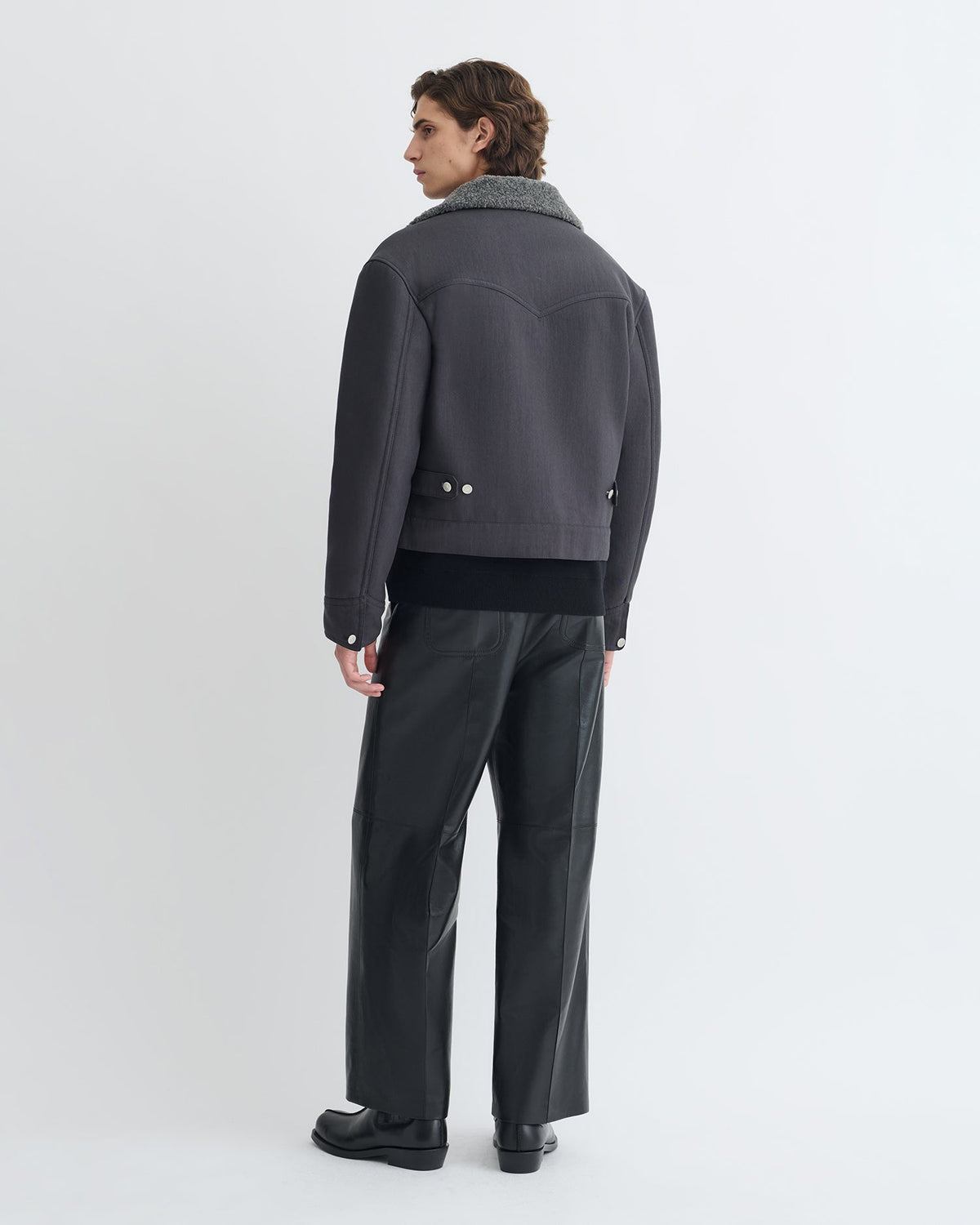 Nowell Wax Cotton Jacket - Graphite | Nanushka