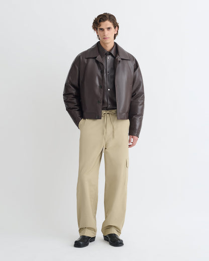 Zaler Okobor™ Alt-Leather Jacket - Coffee Ground | Nanushka