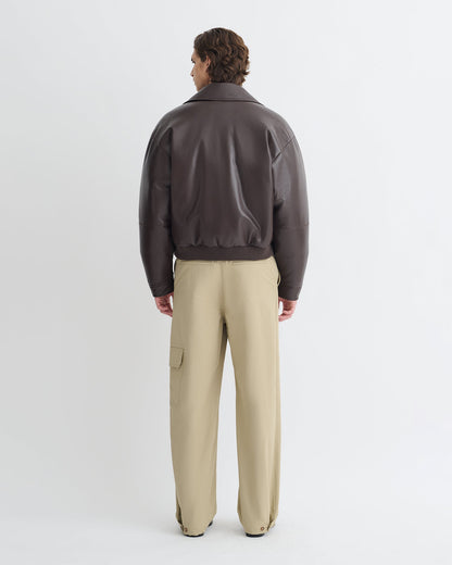 Zaler Okobor™ Alt-Leather Jacket - Coffee Ground | Nanushka