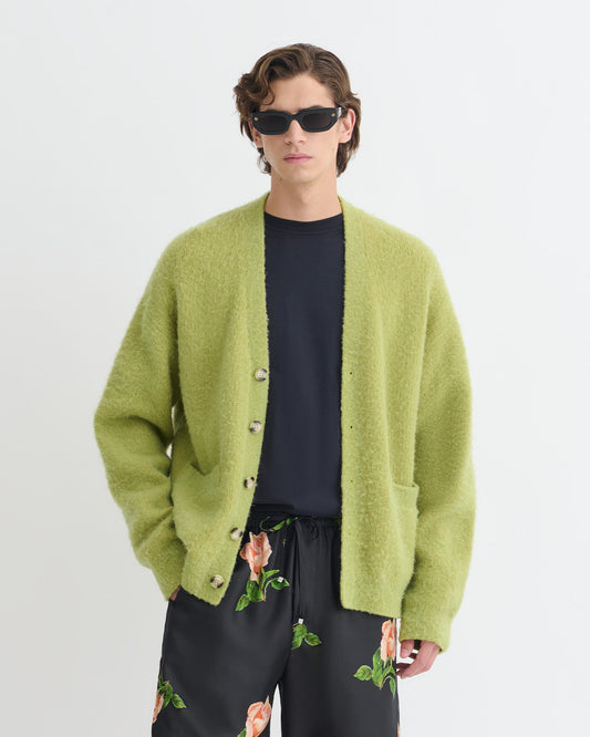 Henri Brushed alpaca cardigan - Green | Nanushka