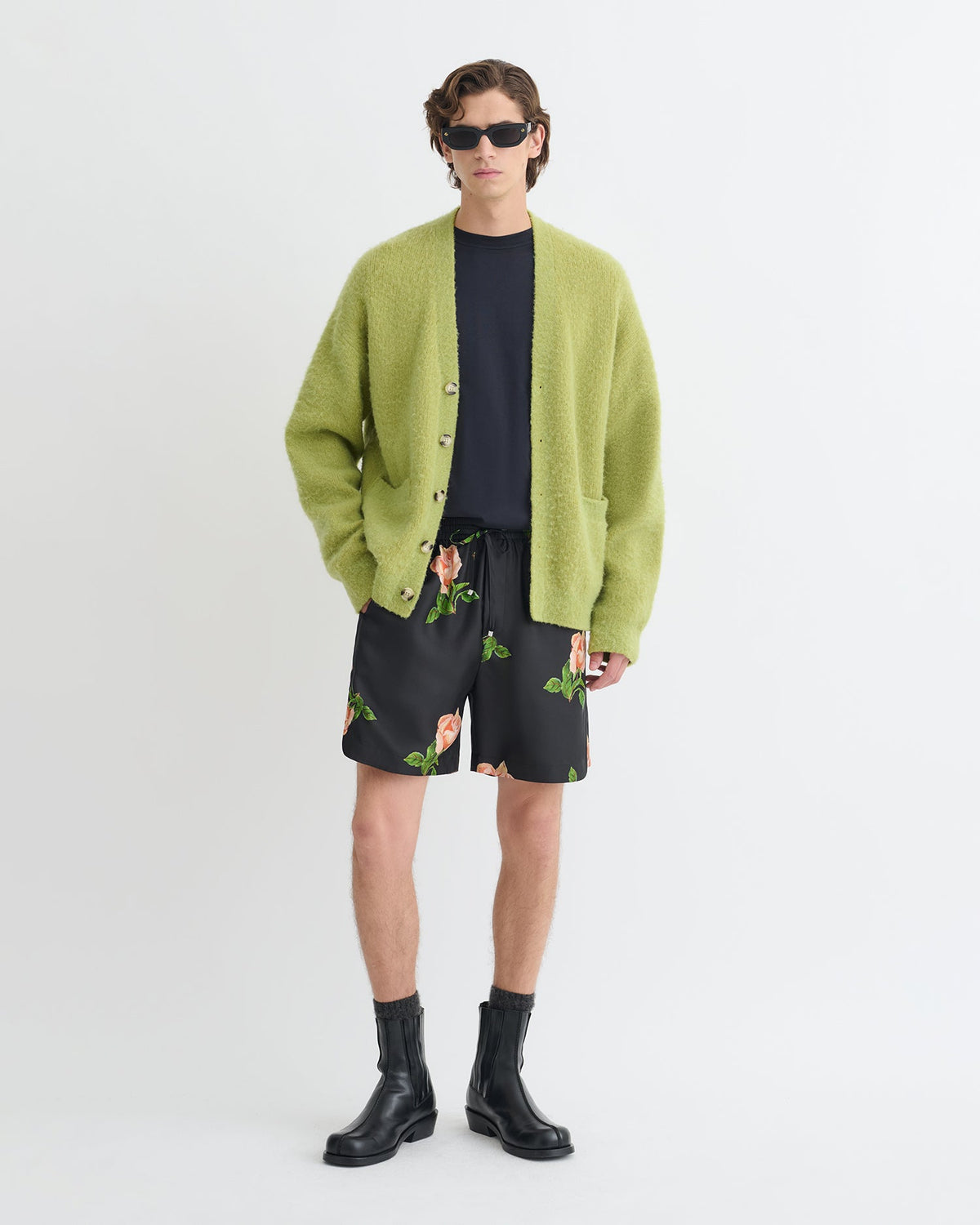 Henri Brushed alpaca cardigan - Green | Nanushka