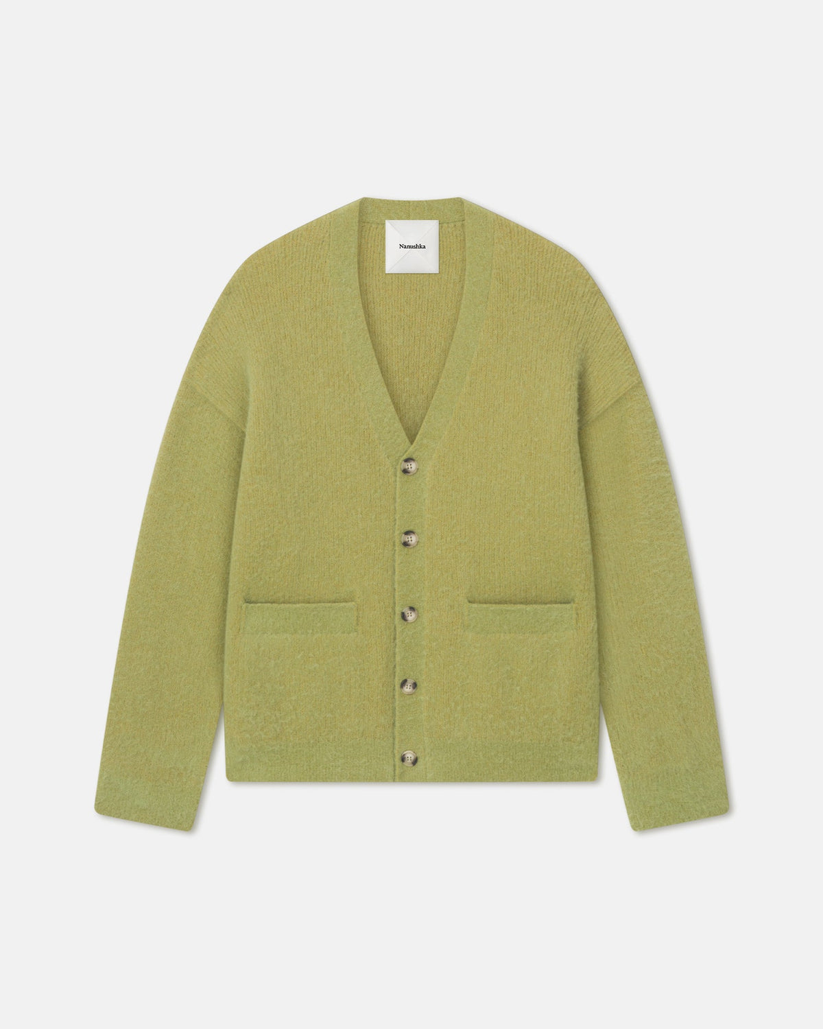 Henri Brushed alpaca cardigan - Green | Nanushka