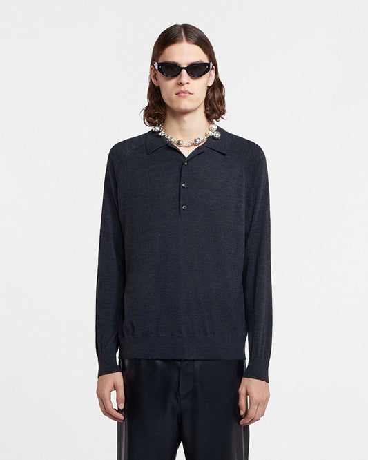 Plato Merino wool shirt - Charcoal | Nanushka