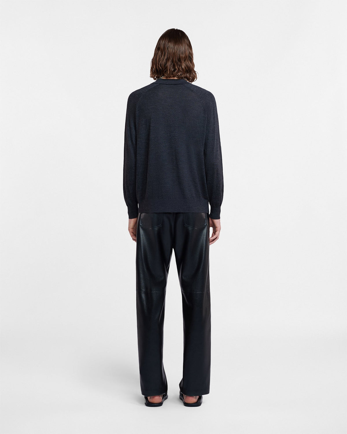 Plato Merino wool shirt - Charcoal | Nanushka