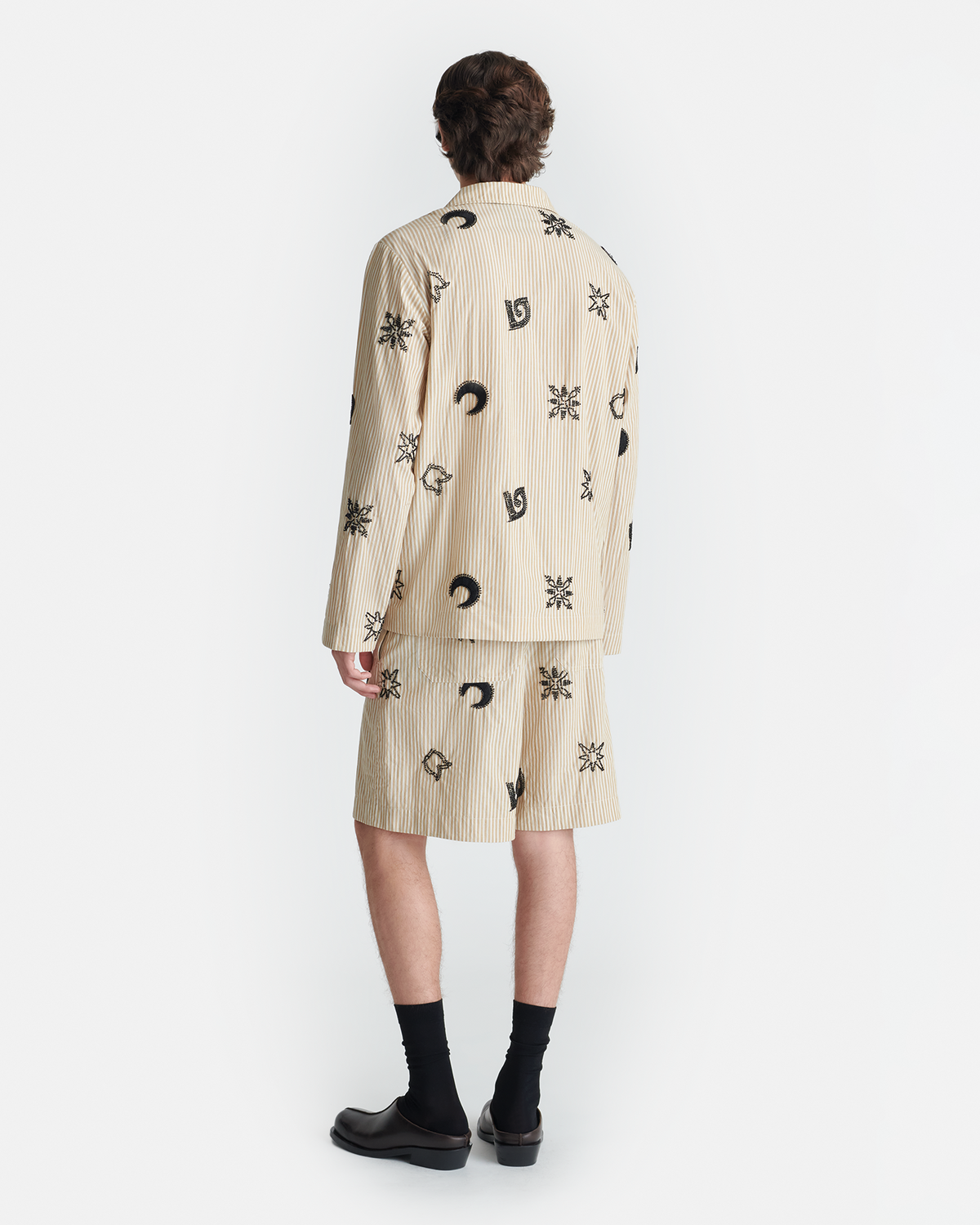 Haris Beaded shirt - Beige/Black | Nanushka