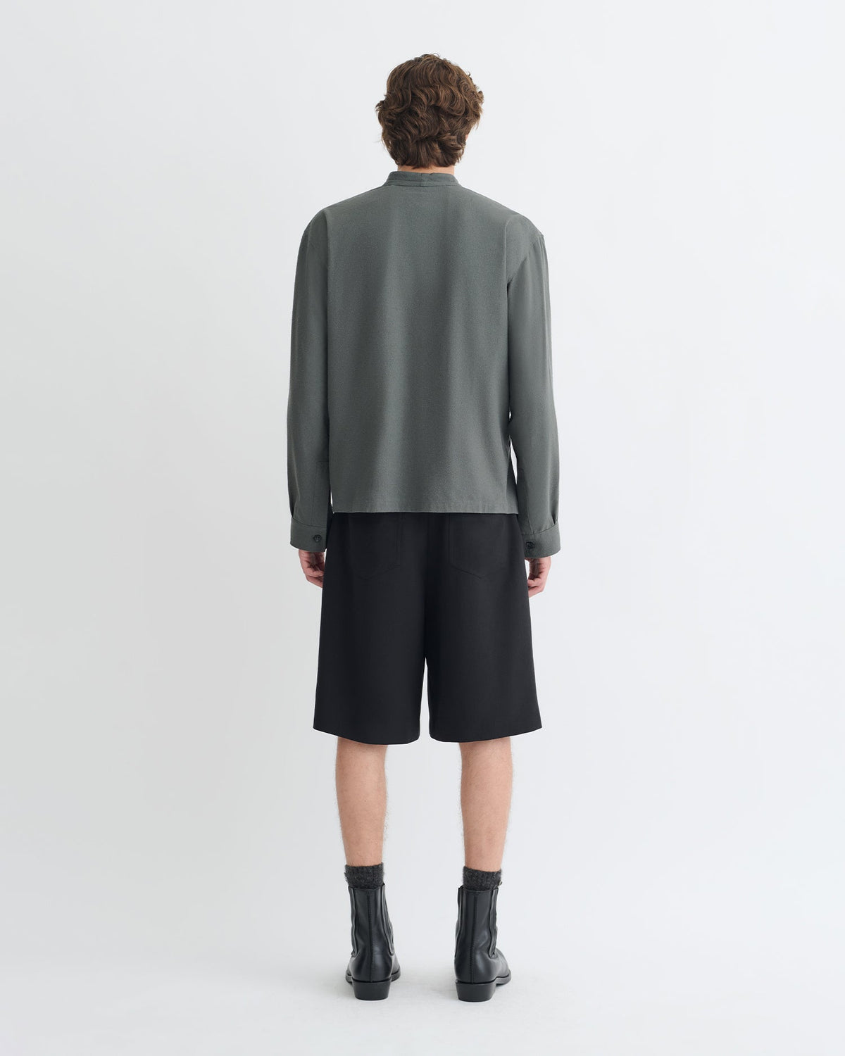 Yorick Wrap shirt - Dark Grey | Nanushka