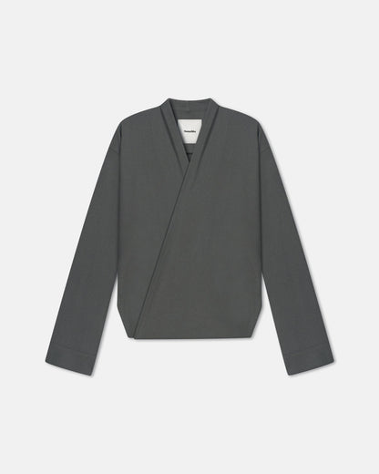Yorick Wrap shirt - Dark Grey | Nanushka