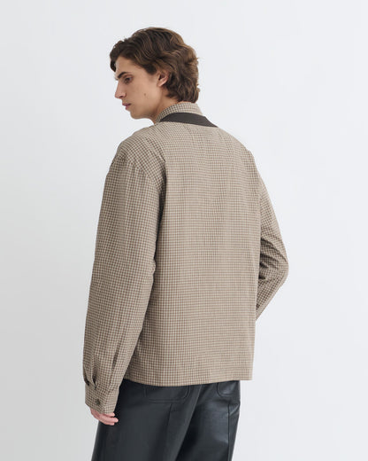 Jahan V-neck top - Brown/Creme | Nanushka