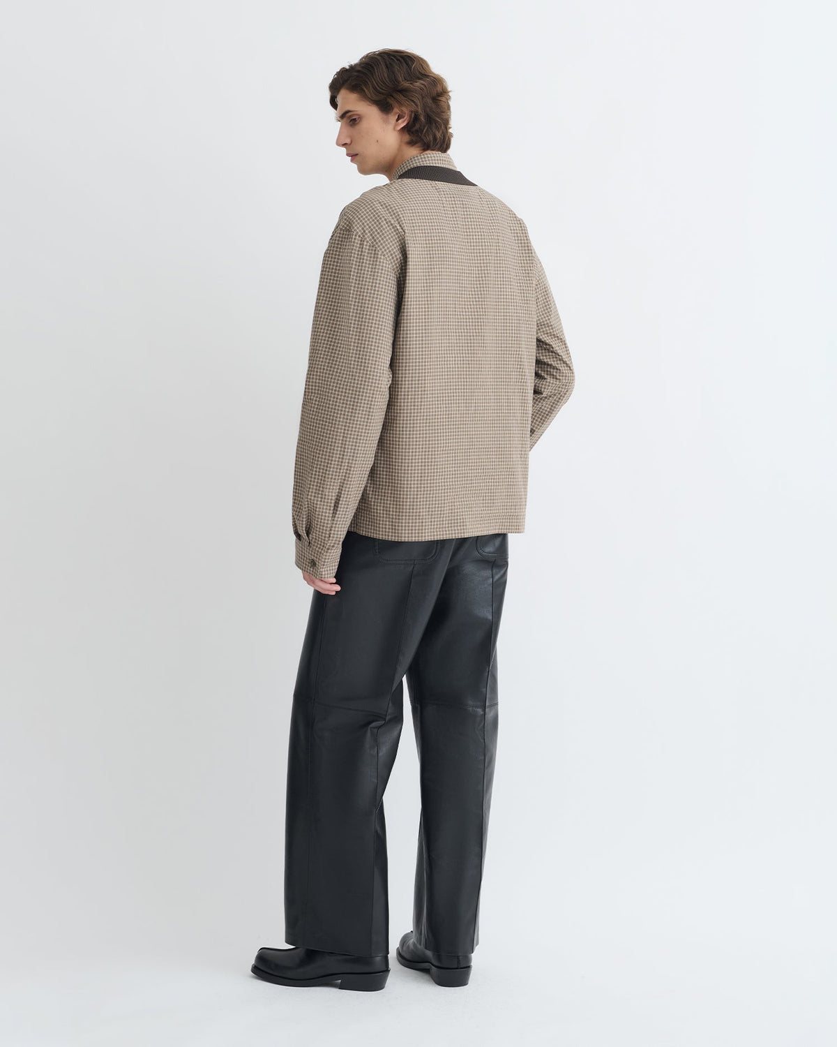 Jahan V-neck top - Brown/Creme | Nanushka