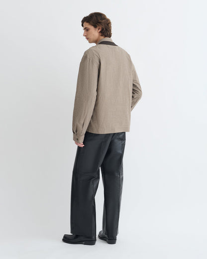 Jahan V-neck top - Brown/Creme | Nanushka
