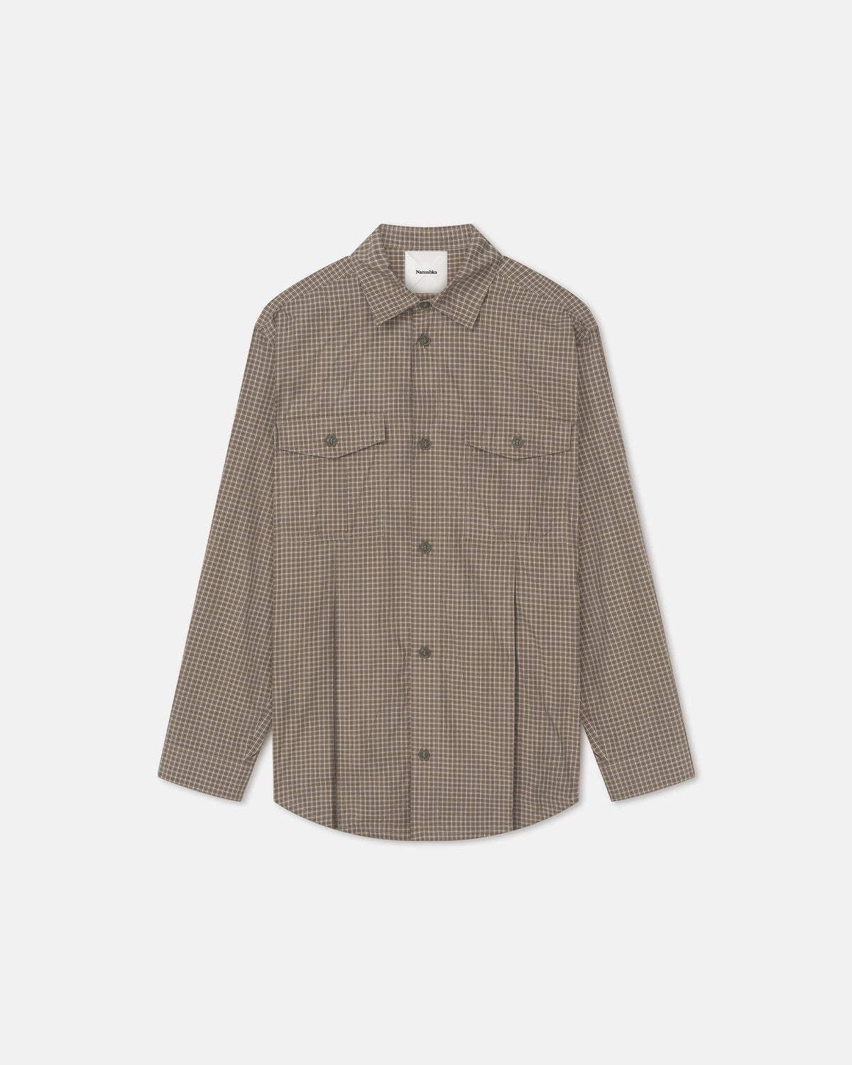 Najib Shirt - Brown/Creme | Nanushka