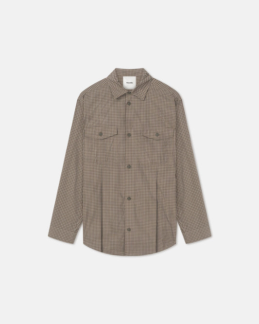 Najib Shirt - Brown/Creme | Nanushka
