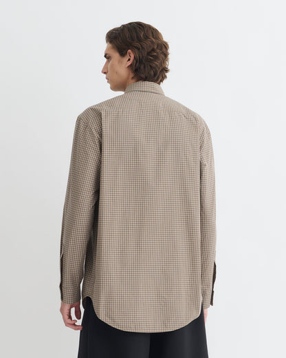 Najib Shirt - Brown/Creme | Nanushka