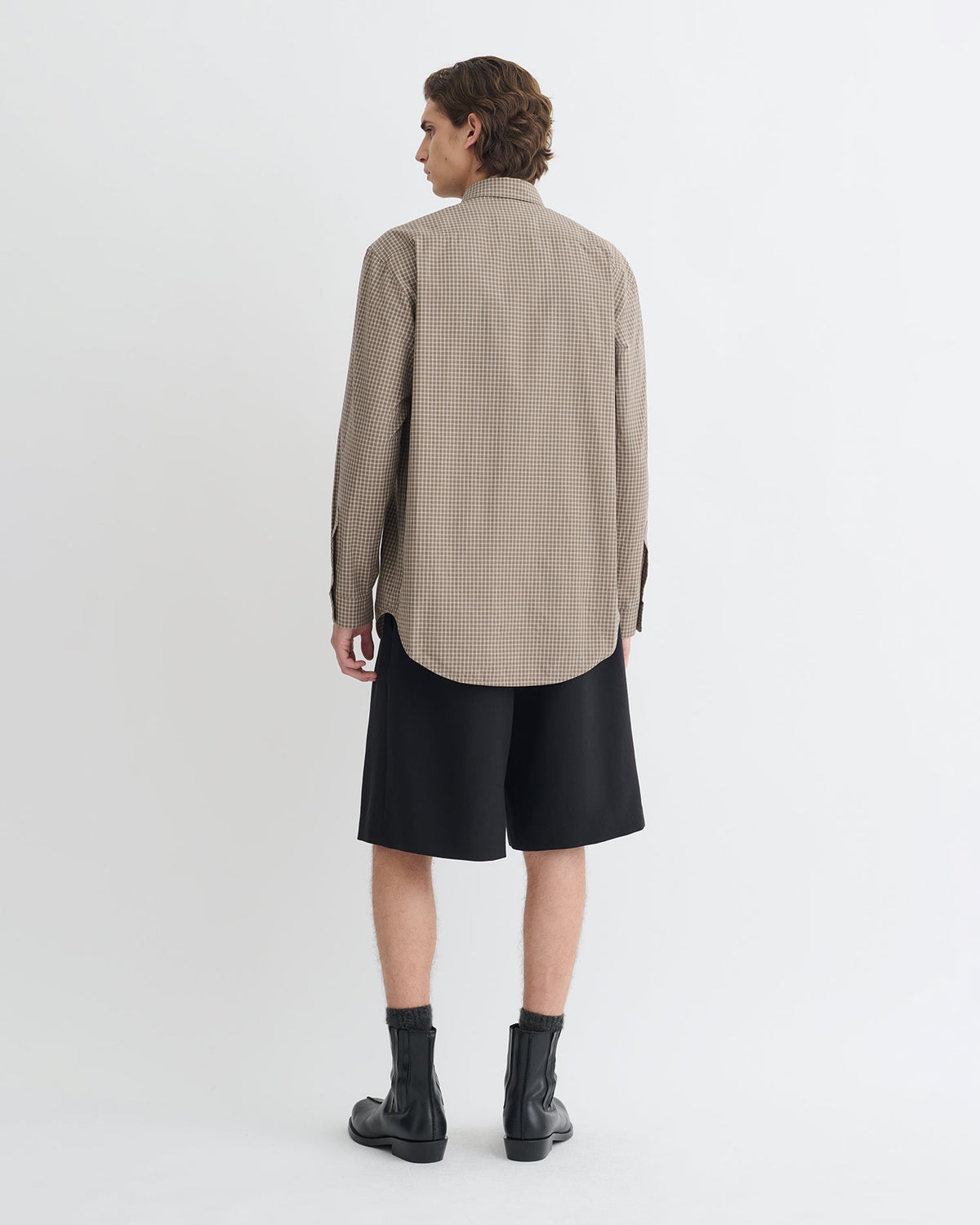 Najib Shirt - Brown/Creme | Nanushka