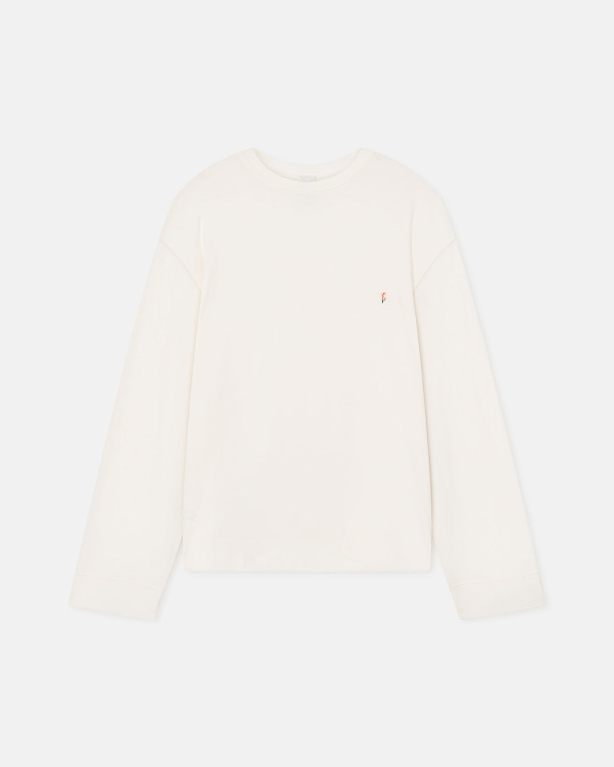 Kazmer Cotton-Jersey Sweatshirt - Off White/Roses | Nanushka