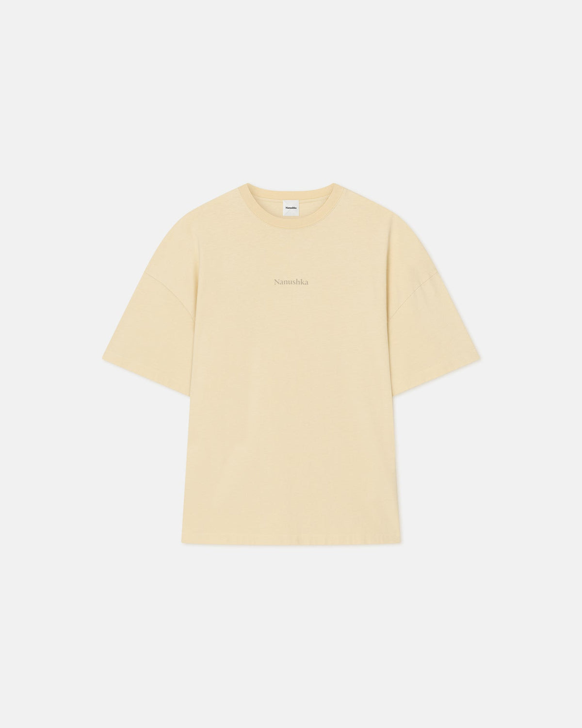 Wren Printed Cotton-Jersey T-Shirt - Creme/Gingerbread Heart | Nanushka