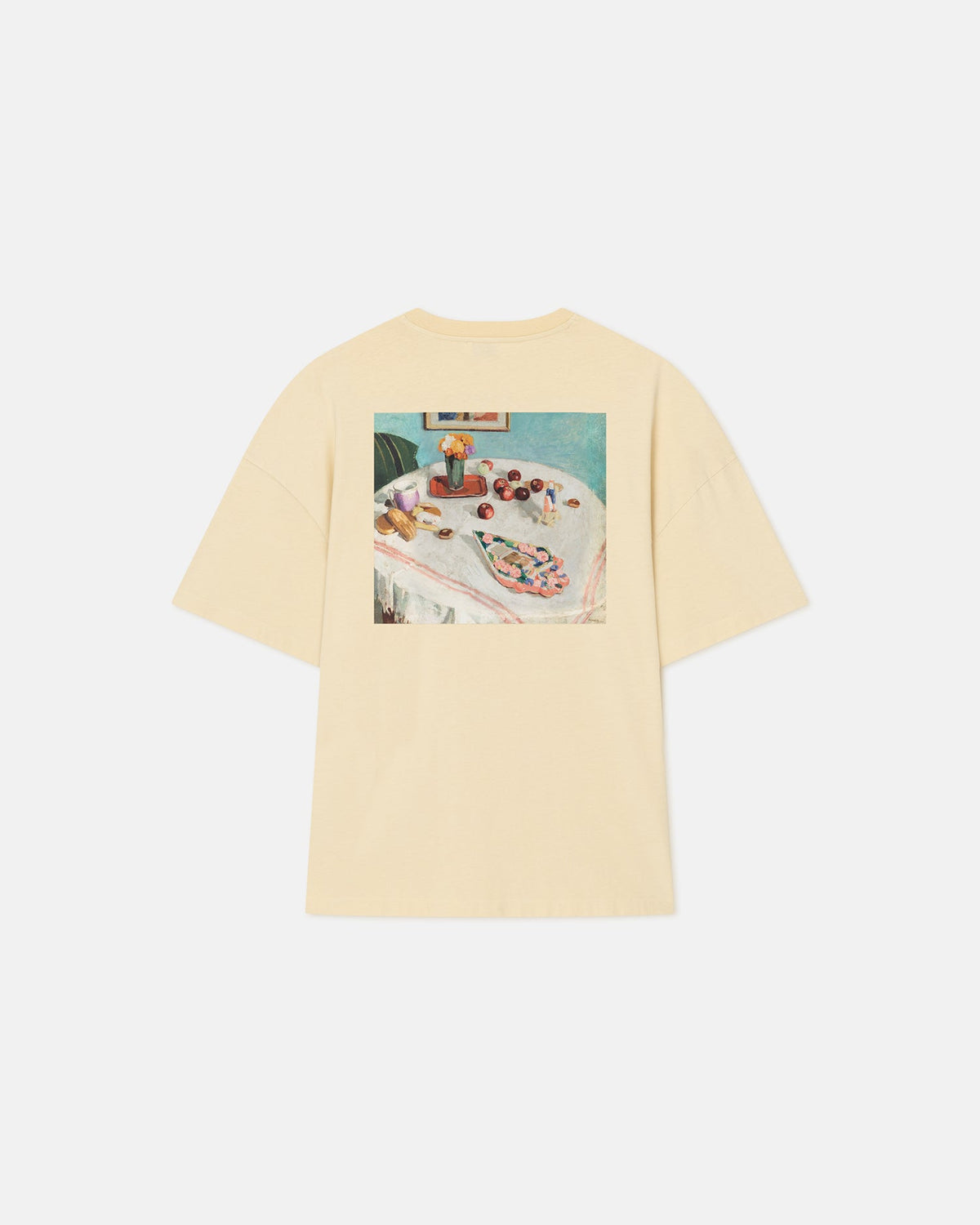 Wren Printed Cotton-Jersey T-Shirt - Creme/Gingerbread Heart | Nanushka