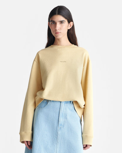 Remy Printed Cotton-Fleece Sweatshirt - Creme/Black/Gingerbread Hear | Nanushka