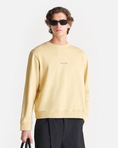 Remy Printed Cotton-Fleece Sweatshirt - Creme/Black/Gingerbread Hear | Nanushka